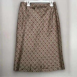 Banana Republic Brown Floral Midi Skirt